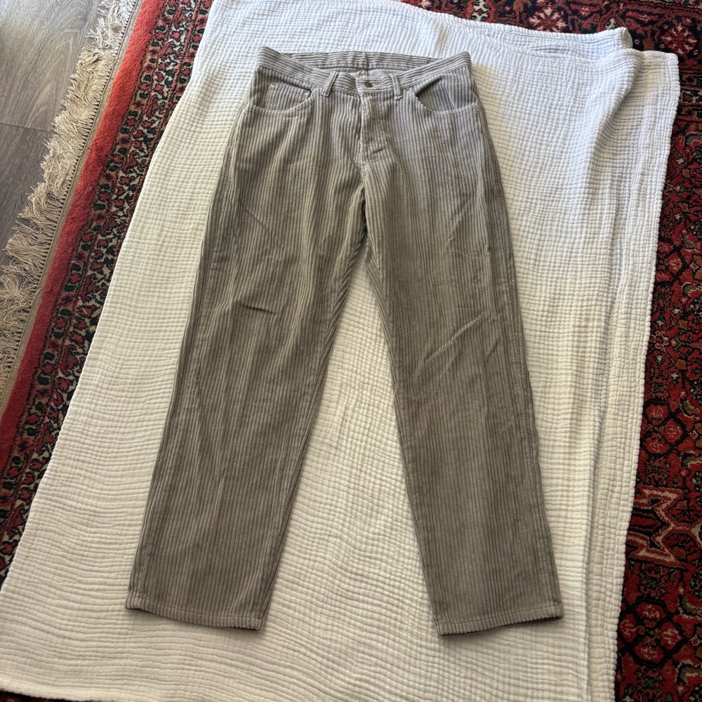 Vintage LEE grey corduroy straight leg pants 33x30
